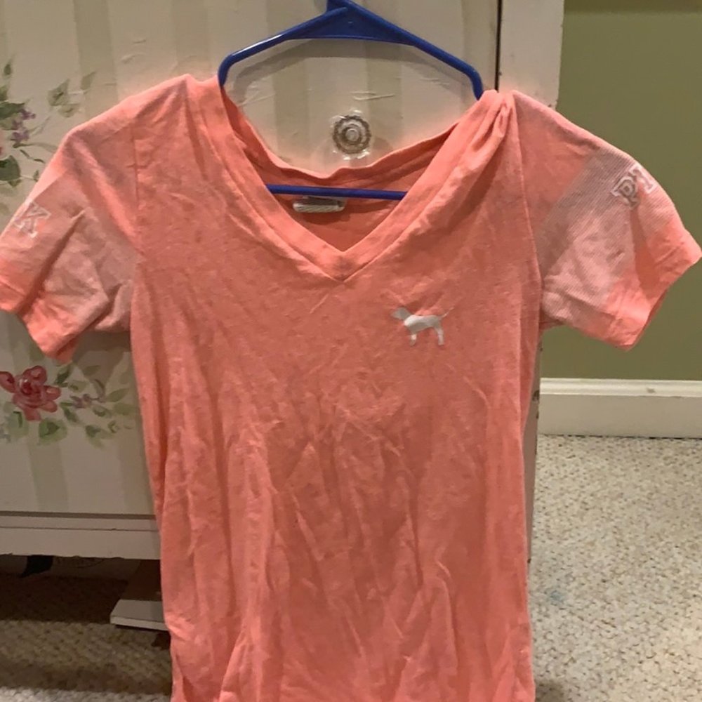 Pink short sleeve shirt